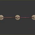Golden Stanchion Barrier With Red Ropes White Bases And Reflective Floor Background
