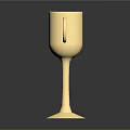 Golden Decorative Trophy With Two Handles And Tall Stem For Home Decor