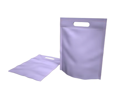 Purple Reusable Handbags Lightweight Design For Daily Essentials With Handle 3d model
