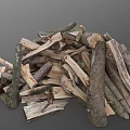 Arbor Seasoned Firewood Pile With Rustic Logs Stacked Naturally For Burning Purposes