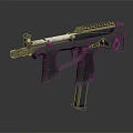 Modern Tactical Weapon With Black Body Metal Rail And Magazine Design
