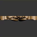 Golden Decorative Household Ornament With Intricate Curved Patterns And Bead Accents