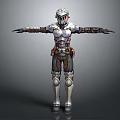 Futuristic Sci Fi Warrior Character In Full Body Armored Suit With Helmet And Detailed Design