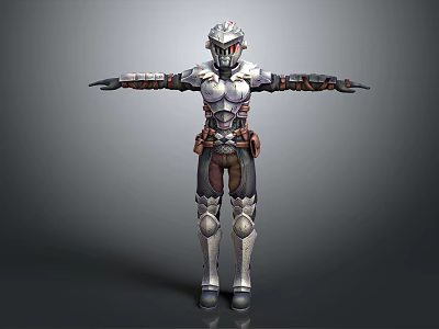 Futuristic Sci Fi Warrior Character In Full Body Armored Suit With Helmet And Detailed Design 3d model