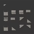 Gray Canopy Structure Components With Metal Frames And Fabric Tops For Outdoor Use