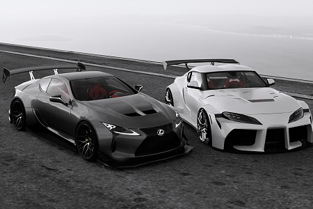 Lexus lc500VSToyota GR 3d model