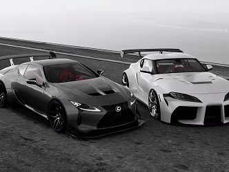 Lexus lc500VSToyota GR 3d model