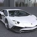 White Sports Car With Sleek Modern Exterior And Aerodynamic Body