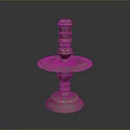 Vintage Wooden Candlestick With Multi Tiered Design And Carved Decorative Base