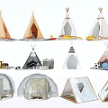Stylish Various Tent Styles Including Tipi Dome And Triangle Designs For Outdoor Use