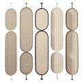 Beige And Brown Mesh Texture Partitions With Different Shapes For Interior Design 3d model