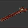 Red Adjustable Wrench A Durable Household Tool For Repair And Maintenance Work