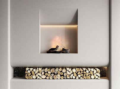 Modern Fireplace 3d model