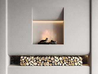 Modern Fireplace 3d model