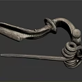 Practical Metal Household Item With Curved Hook And Loop Design For Daily Organizing