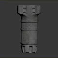 Tactical Military Weapon Featuring Metallic Cylindrical Structure And Functional Design Elements 3d model