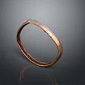 Hand Carved Copper Bracelet With Sculptural Textured Surface And Artistic Details