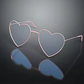 Trendy Heart Shaped Sunglasses With Pink Frame And Reflective Detail Design