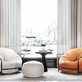Modern Casual Sofa Combination Lazy Sofa 3d model