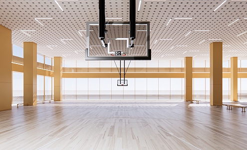 modern basketball hall 3d model