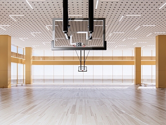 modern basketball hall 3d model