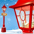 Modern Snow Street Lamp 3d model