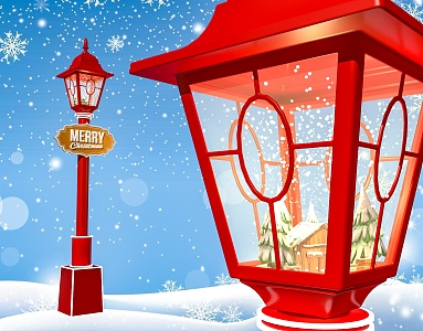 Modern Snow Street Lamp 3d model