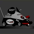 RC Racing Nido Toy With Black Silver Design Red Eyes Antenna And Base