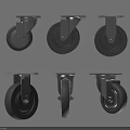 Different Types Of Casters With Metal Frames And Rubber Wheels Design