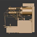 Golden Industrial Mechanical Equipment With Metal Structure And Mobile Platform