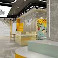 VELOBAS Boutique Interior With Yellow Staircase Arched Windows And Display Area
