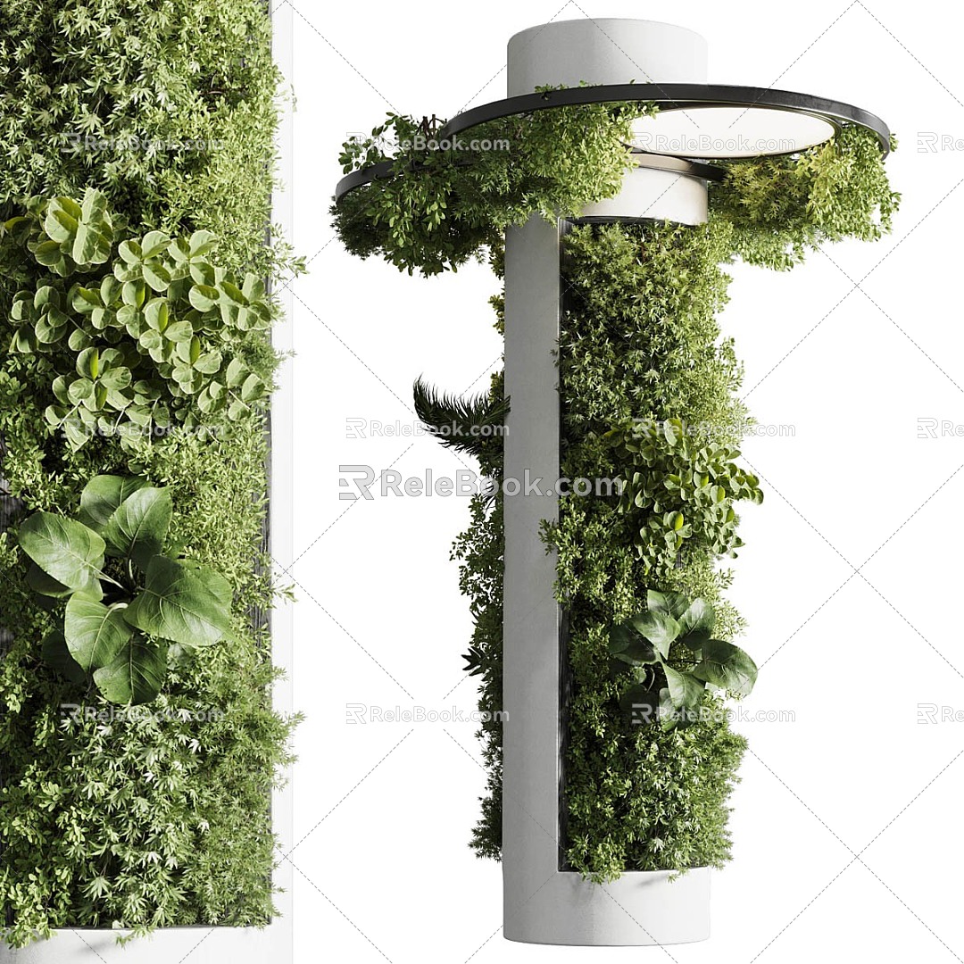 Modern Plant Wall 3d model