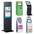Public Self-service Kiosks in Various Designs with Colorful Exteriors and Functional Touch Screens