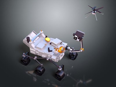 Hyundai lunar rover exploration vehicle Mars rover exploration vehicle 3d model