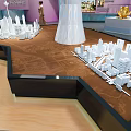 Urban Model City Exhibition Featuring White Architectural Buildings And