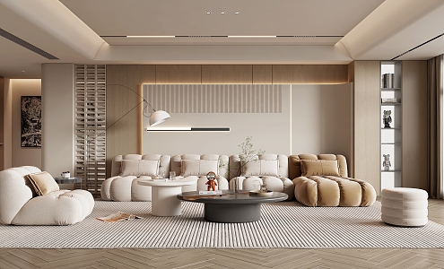 modern living room 3d model