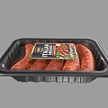 Fresh Italian Sausage Packaged in Black Plastic Tray With Label