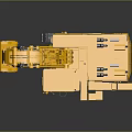 Large Yellow Excavator Heavy Duty Construction Machinery With Tracked Undercarriage And Front Bucket