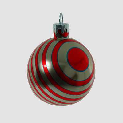 Christmas ornaments Christmas flower ball 3d model