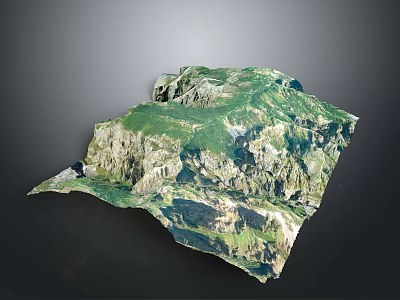 Scenic Mountain Landscape With Lush Greenery Rocky Terrain And Rolling Valleys 3d model