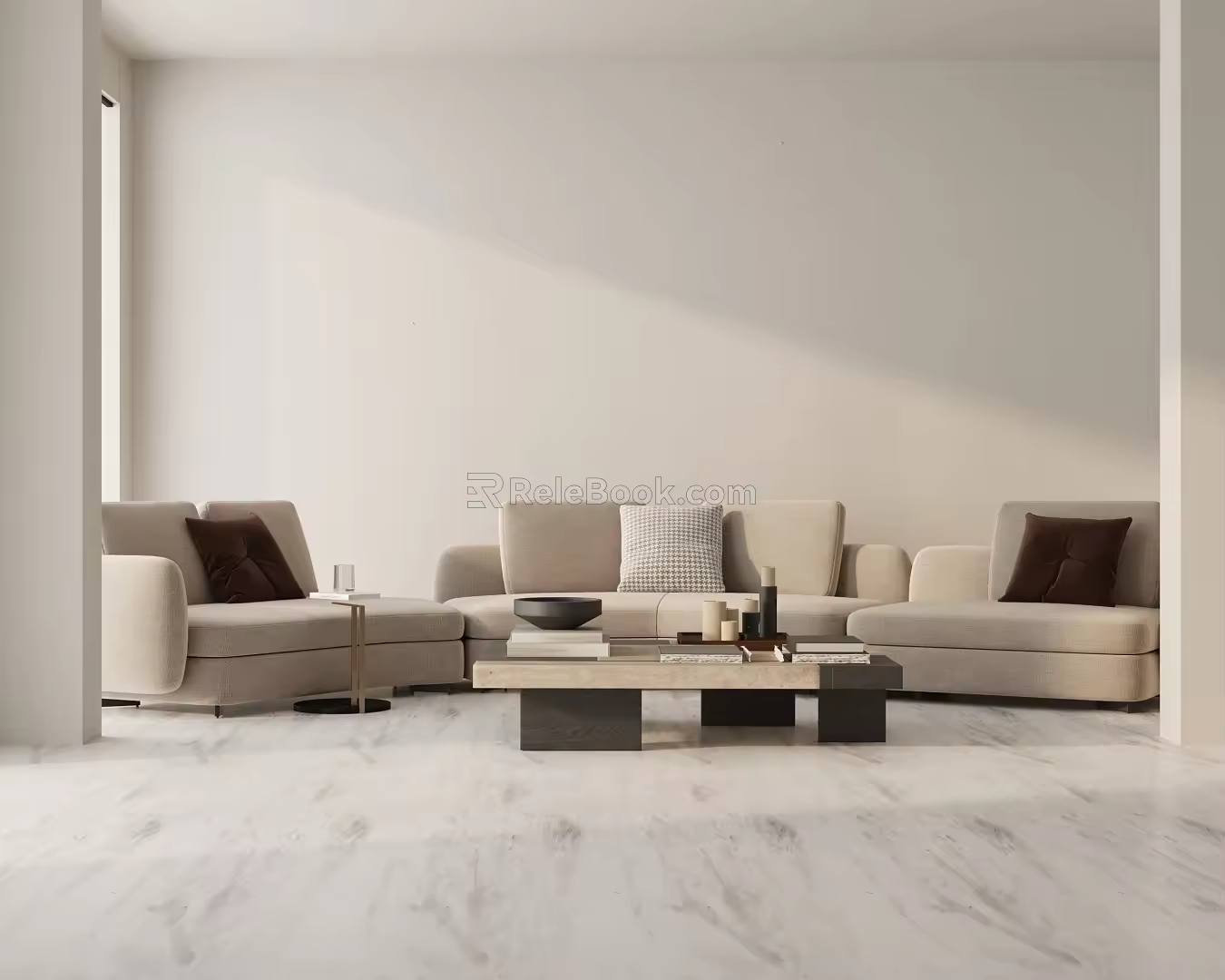 Three-seat sofa 3d model