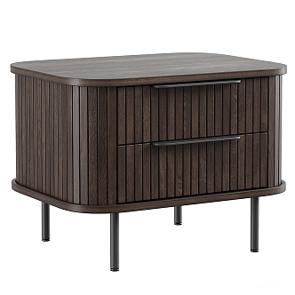 Modern Bedside Table Solid Wood Bedside Cabinet 3d model