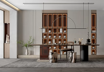 New Chinese Tea Room 3d model