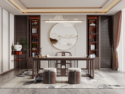 New Chinese Tea Room Home Tea Room 3d model