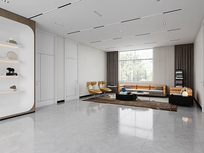 Modern reception area 3d model