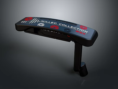 Miller Collection Black Fitness Step Machine With Red Circular Accents And Control Buttons 3d model