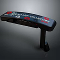 Miller Collection Black Fitness Step Machine With Red Circular Accents And Control Buttons
