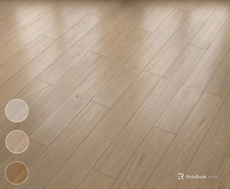 Light Oak Wooden Flooring With Natural Grain And Color Options For Home 3d model 