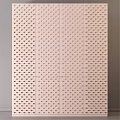 Modern White Dresser With Perforated Door Design For Bedroom Home Decor