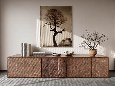 Solid Wood TV Cabinet 3d model Solid Wood TV Cabinet 3d model